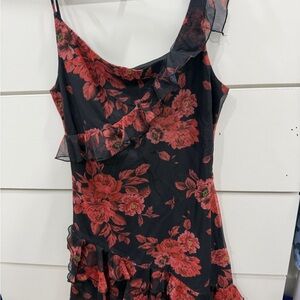 Peppermayo Love You Mesh Mini Dress - Midnight Rosa